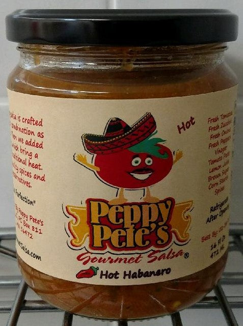 Peppy Pete's Gourmet Salsa - Hot Habanero - 16 oz