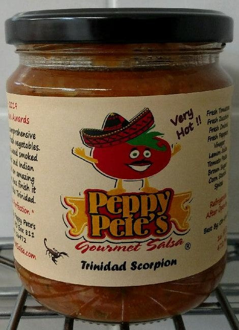 Peppy Pete's Gourmet Salsa - Trinidad Scorpion - 16 oz